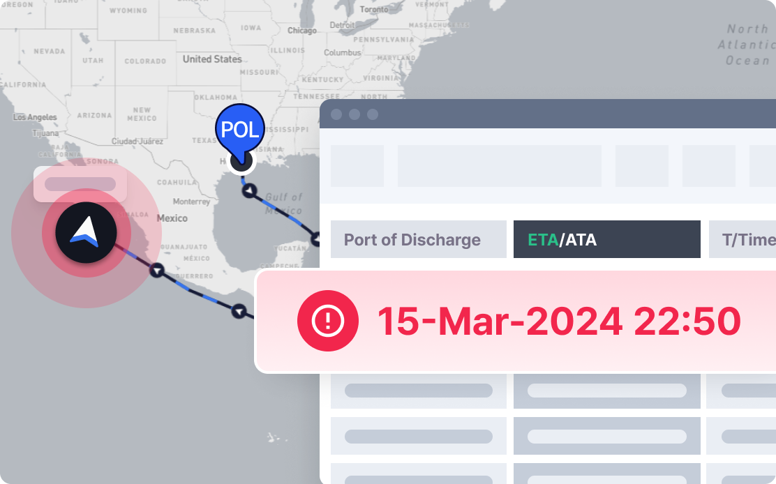 screenshot of TRADLINX Ocean Visibility